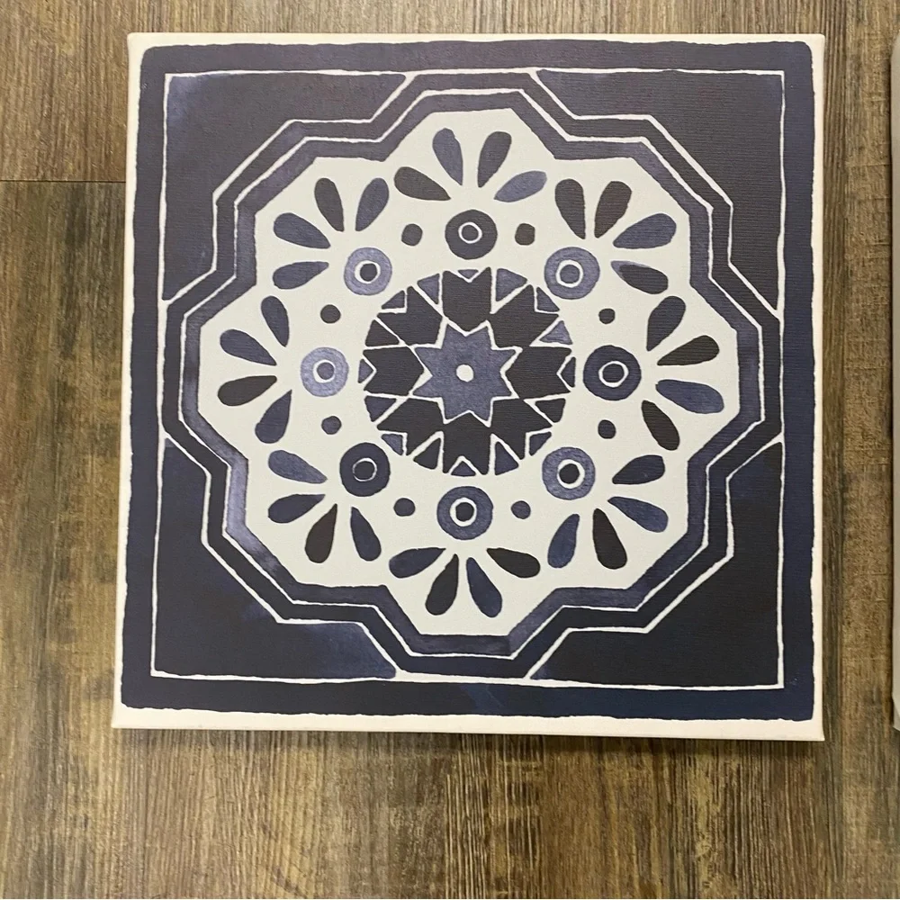 Set of 4 Blue‎ and White Decorative Wall Art/Decor
